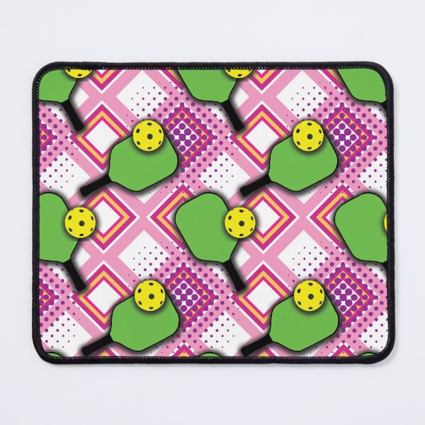 Item preview, Green Pickleball paddles in pink background designed and sold by EvieWoj.