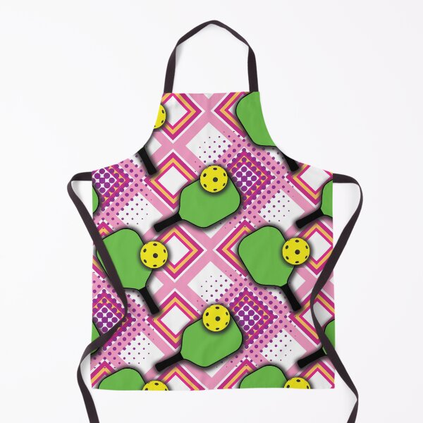 Item preview, Green Pickleball paddles in pink background designed and sold by EvieWoj.