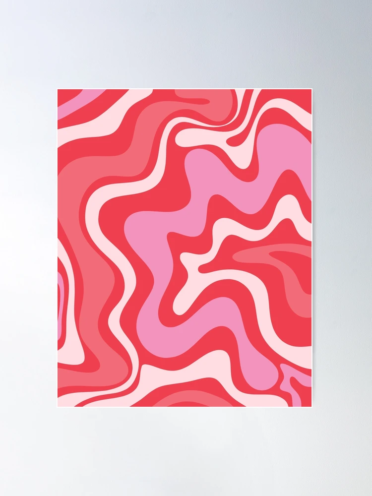 Collection of aesthetic posters and abstract elements in pink