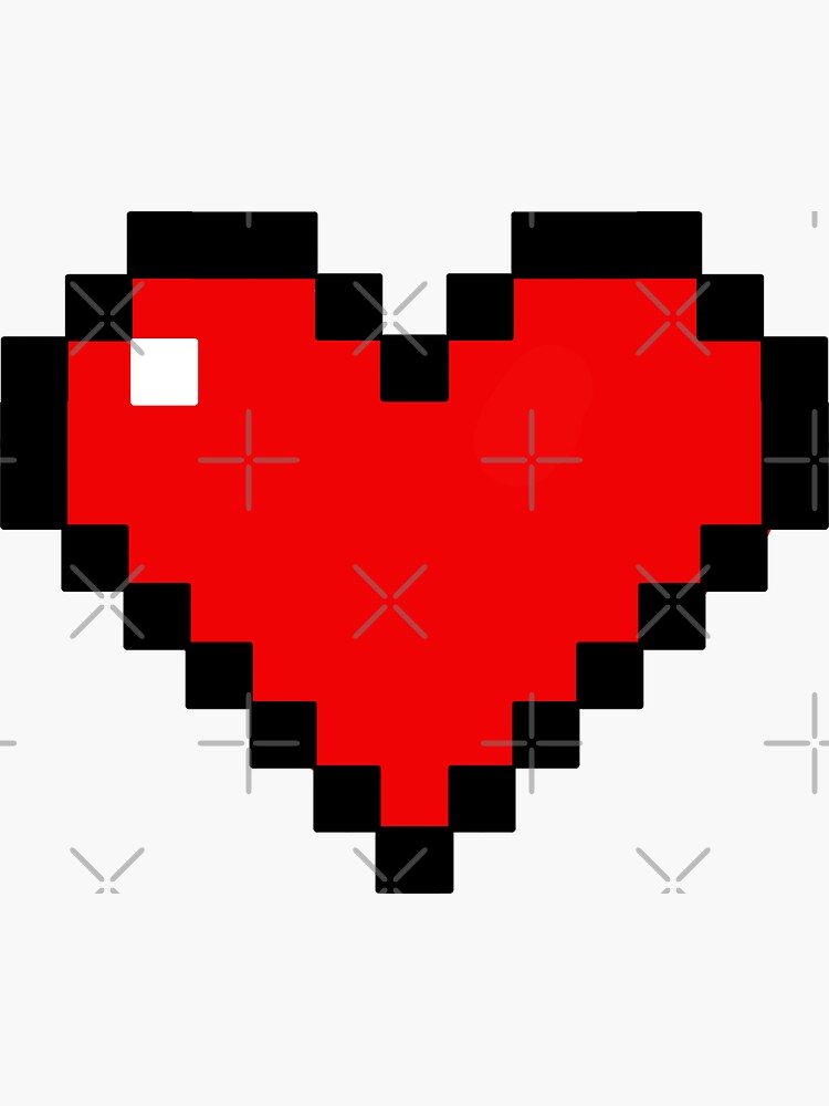 "Minecraft Heart" Sticker By Kiki838 | Redbubble