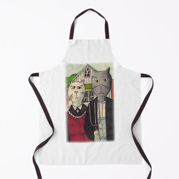 Item preview, Americat Gothic Cute Cartoon Classic Cat Art designed and sold by mytshirtfort.