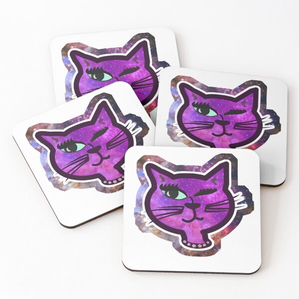 Item preview, Cosmos Sparkle Winking Cat Nostalgia Design  designed and sold by mytshirtfort.