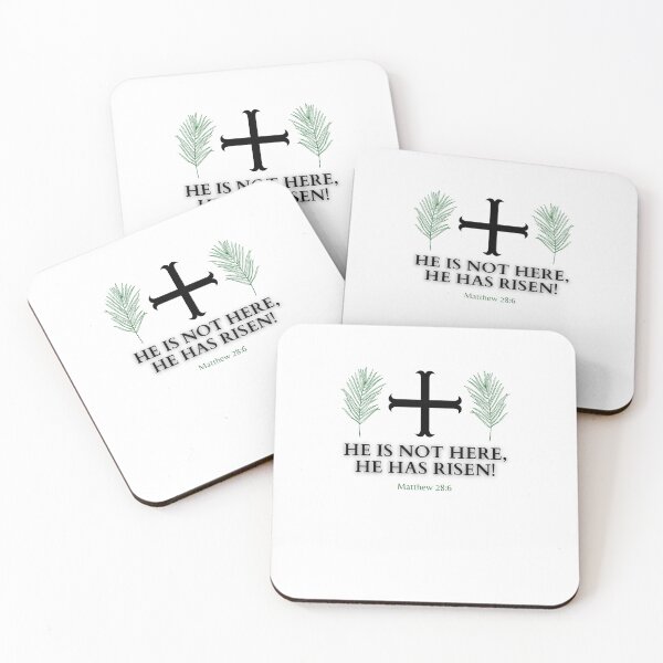 Item preview, He is not here he has risen Matthew 28:6 - Happy Easter resurrection Sunday - Happy Easter Christmas Xmas - Jesus cross our Savior designed and sold by Marina  Nagi (Inspire Ville).