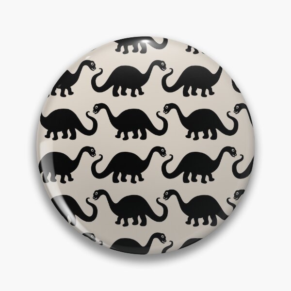 Artikelvorschau, Brontosaurus Dinosaur March Pattern 121 Black and Linen White entworfen und verkauft von tonymagnerart.