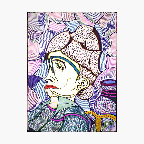 lady on walk Photographic Print
