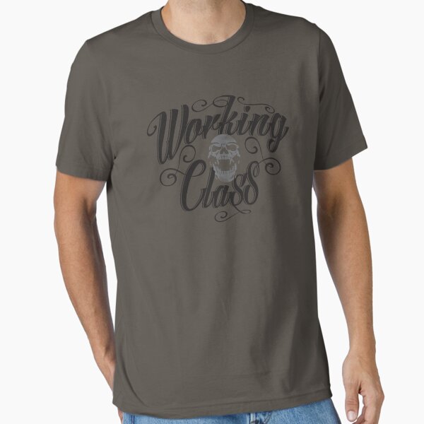 Artikel-Vorschau von Working Class Tattoo Totenkopf schwarze Schrift, designt und verkauft von D4mon.