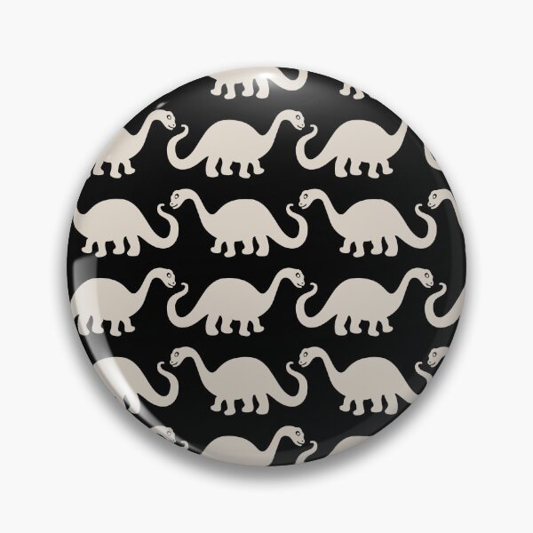 Artikelvorschau, Brontosaurus Dinosaur March Pattern 124 Black and Linen White entworfen und verkauft von tonymagnerart.