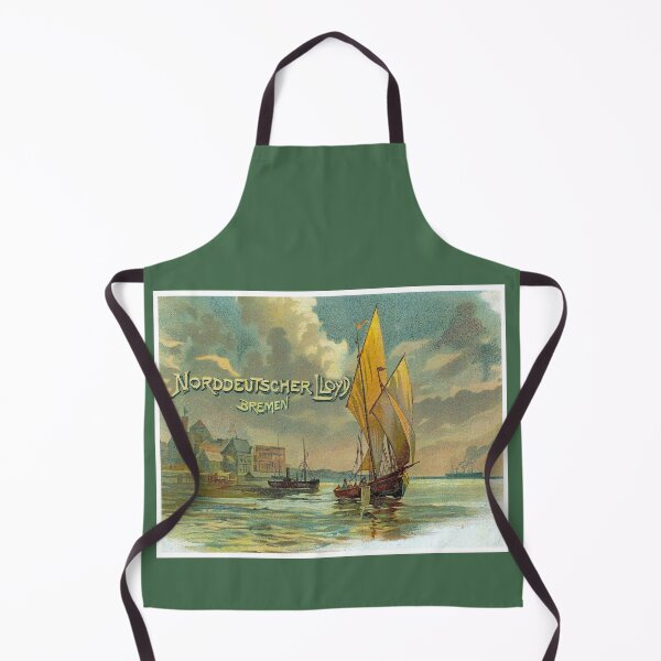 Item preview,  NORDDEUTSCHER LLOYD : Vintage S.S. Bremen Steam and Sail Ship in Background Print designed and sold by posterbobs.