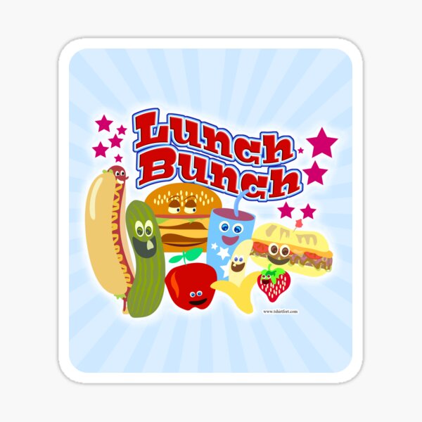 The Lunch Bunch Cute Cartoon Food Pals Sticker