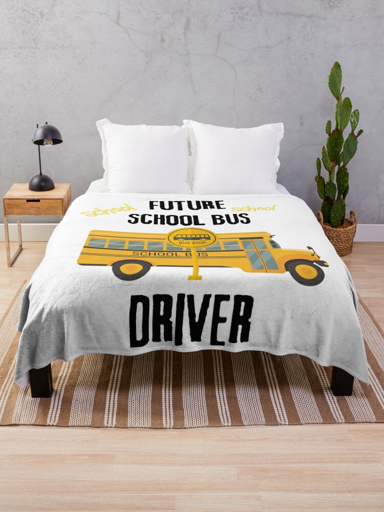 Bus Driver Appreciation Gifts Blanket 60x50 - School Bus Driver Gifts  Throw Blanket - Birthday Graduation Gifts for Bus Drivers Blankets - Back  to