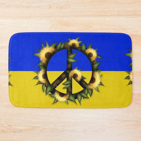 Item preview, Peace symbol with sunflowers - Together for Ukraine designed and sold by Milamara.
