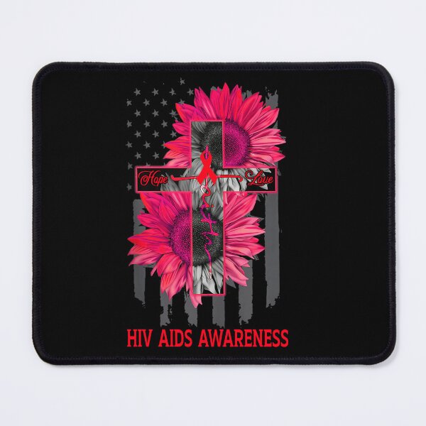 Item preview, Faith Hope Love American Flag Sunflower Christian Cross Hiv Aids Awareness designed and sold by Tadmab.
