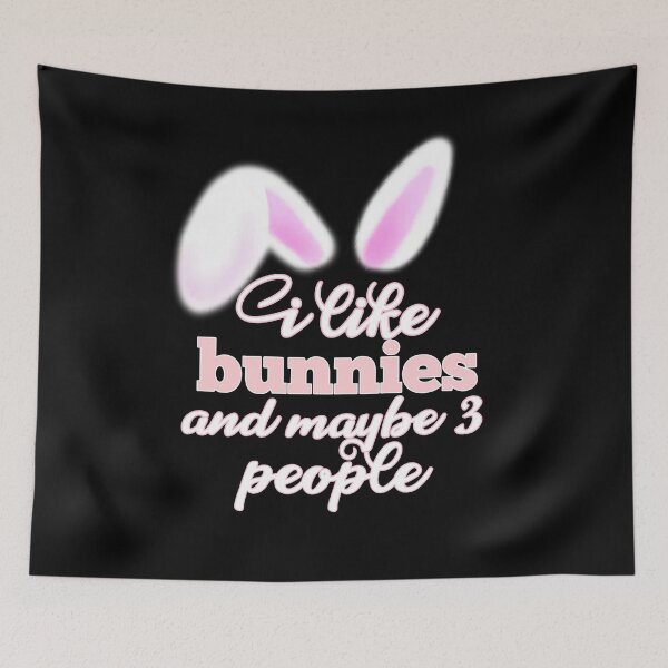 Aperçu de l'œuvre Citation drôle de lapin j'aime les lapins et peut-être que j'aime 3 personnes, chemise d'amant de lapin créée et vendue par cizito.