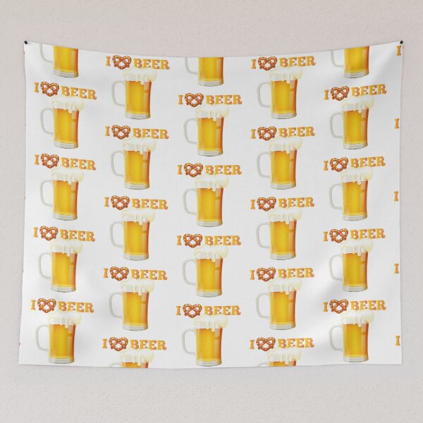 Item preview, I (Heart Pretzel) BEER! (Single Mug on White) designed and sold by PawsitiveMum.