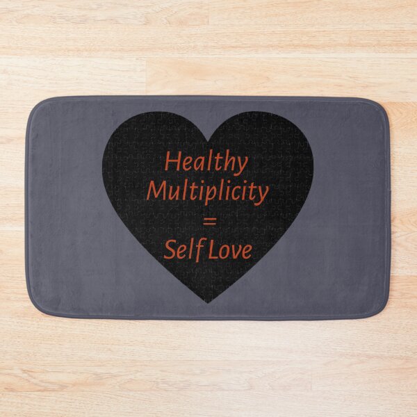 Item preview, Healthy Multiplicity=Self Love--Heart Jigsaw Puzzle Graphic (Script on Smoky Grey) designed and sold by GladBlackLamb.