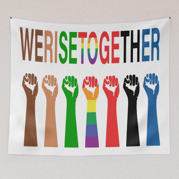 Item preview, We Rise Together  - Gay Pride designed and sold by MauveMoves.