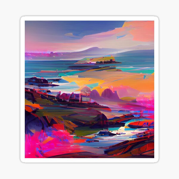 Item preview, Modern Abstract Art Painting - Abstract Landscape designed and sold by CattlettArt.