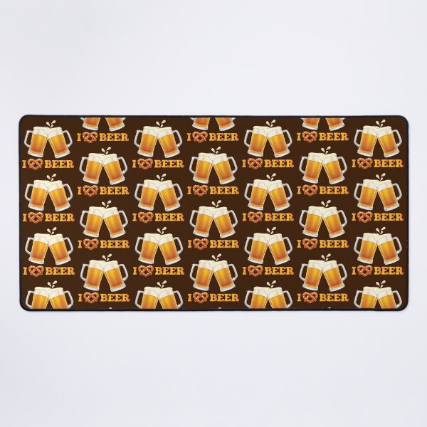 Item preview, I (Heart Pretzel) BEER! (on Brown) designed and sold by PawsitiveMum.