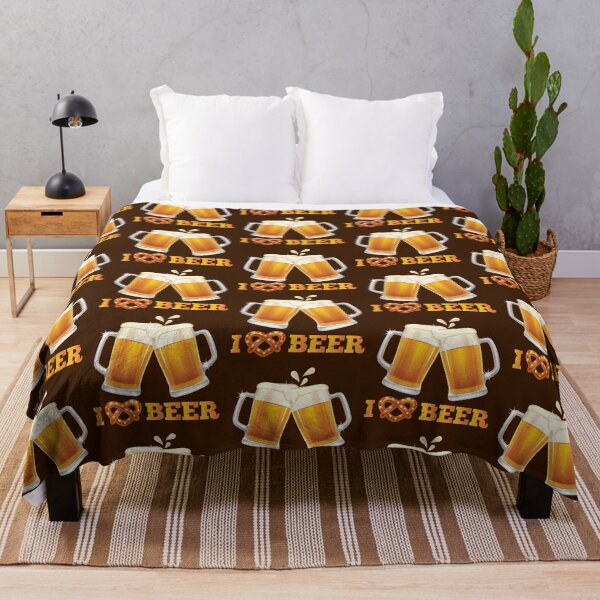 Item preview, I (Heart Pretzel) BEER! (on Brown) designed and sold by PawsitiveMum.