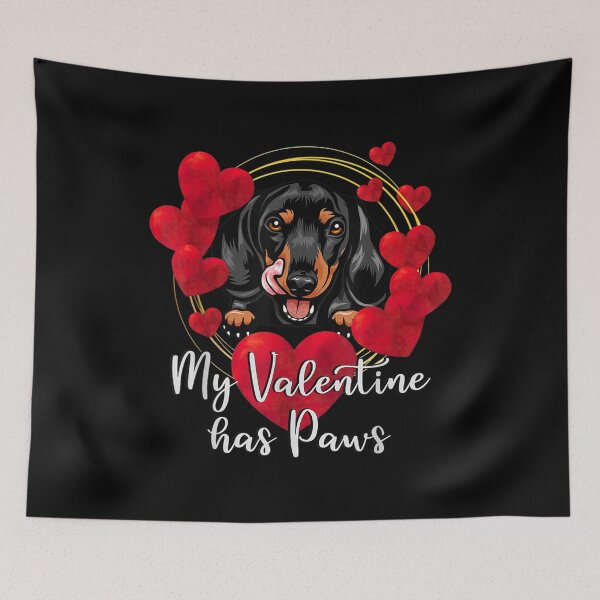 Item preview, My Valentine Has Paws Dog Mama Dachshund Dog Mom Fur Mama  designed and sold by wendyy88.