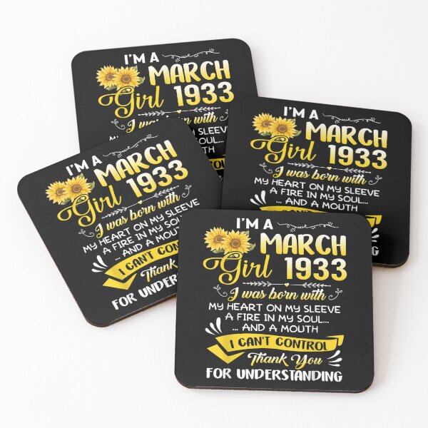 Item preview, I'm A March Girl 1933 Sunflower 89th Birthday  designed and sold by wendyy88.