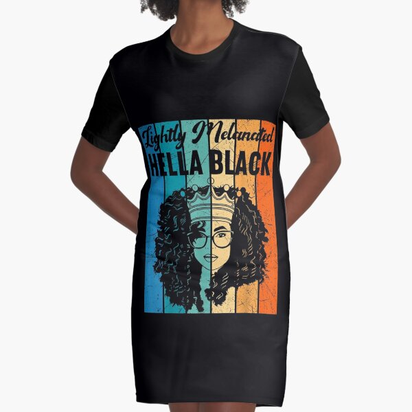  Lightly Melanated Hella Black History Melanin African Pride T- Shirt : Clothing, Shoes & Jewelry