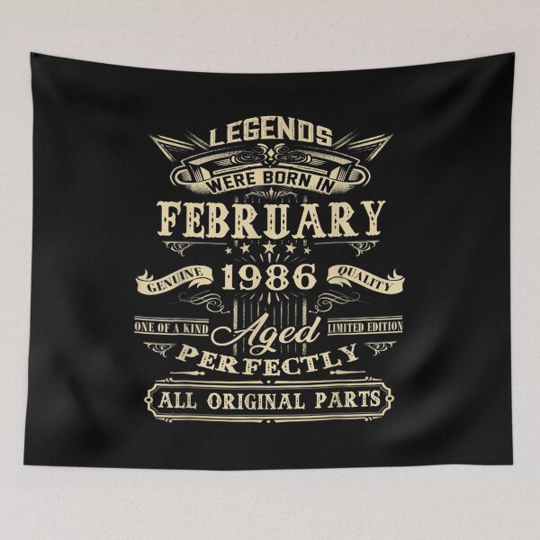 Aperçu de l'œuvre Legends Février 1986 Cadeau 36 ans 36e anniversaire Cadeaux créée et vendue par brita797.