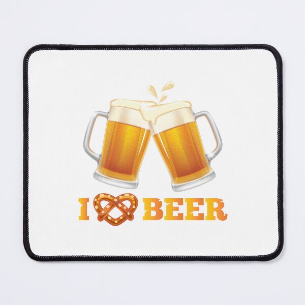 Item preview, I (Heart Pretzel) BEER! (on White) designed and sold by PawsitiveMum.