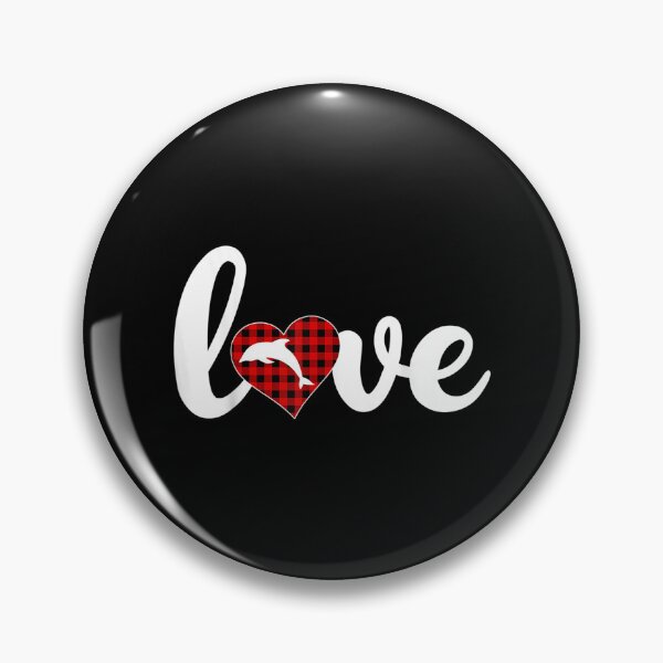 Item preview, Dolphin Fish Lover Buffalo Plaid Love Dolphin Valentines Day  designed and sold by brita797.