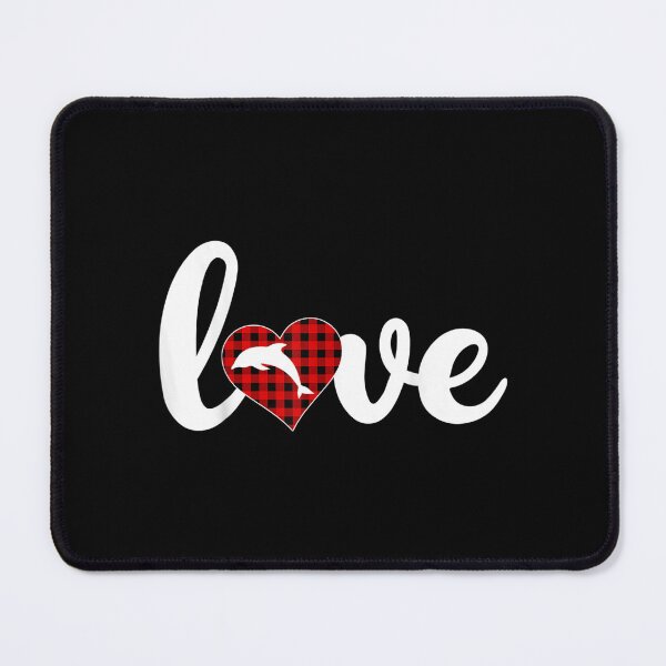 Item preview, Dolphin Fish Lover Buffalo Plaid Love Dolphin Valentines Day designed and sold by brita797.