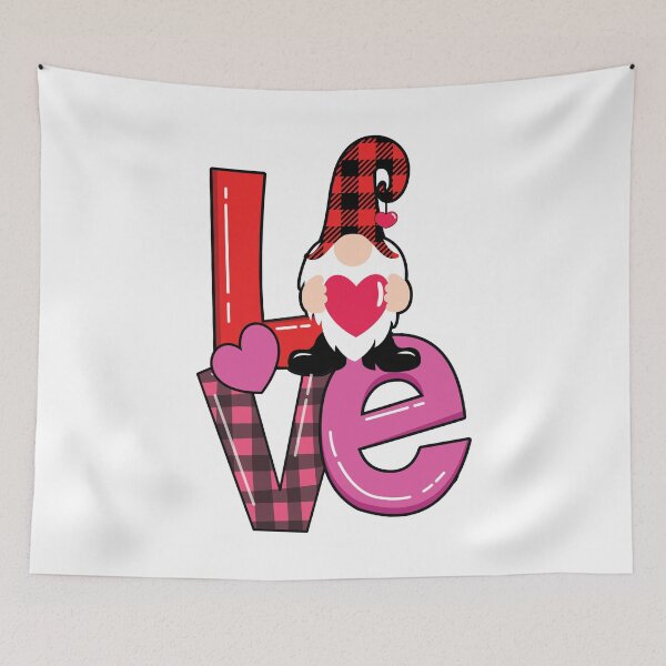 Item preview, Gnome LOVE Pink Red Plaid Valentine's Day designed and sold by EstelleStar.