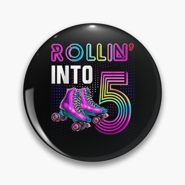 Item preview, Rollin' Into 5 Roller Skating Rink 5th Birthday Party Girls  designed and sold by brita797.