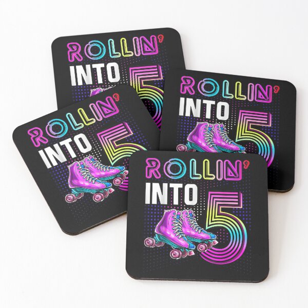 Item preview, Rollin' Into 5 Roller Skating Rink 5th Birthday Party Girls  designed and sold by brita797.