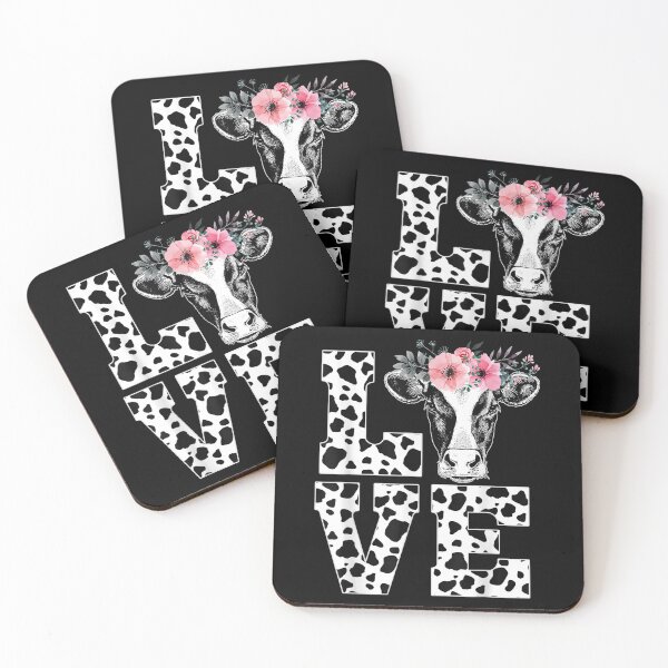Item preview, I Love Cows Funny Women Cow Lover Dairy Farmer Flower Farm  designed and sold by wendyy88.