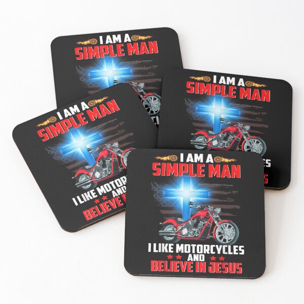Item preview, I'm A Simple Man I Like Motorcycles Believe In Jesus  designed and sold by wendyy88.