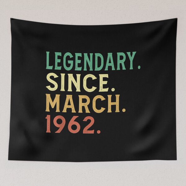 Item preview, 60 Year Old Vintage Legendary Since March 1962 60th Birthday  designed and sold by wendyy88.