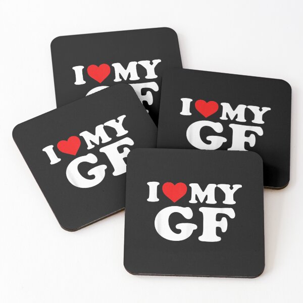 Item preview, I Love My Gf Girlfriend Red Heart  designed and sold by aprilsav.