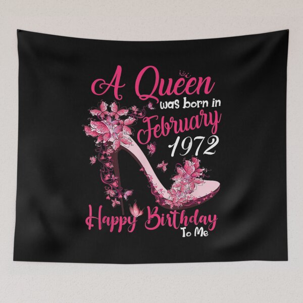Item preview, A Queen Was Born In February 1972 50th Birthday Gifts Women  designed and sold by brita797.