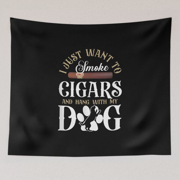Item preview, Cigar Smoking Dog Vintage I Just Wanna To Smoke Cigars And  designed and sold by brita797.