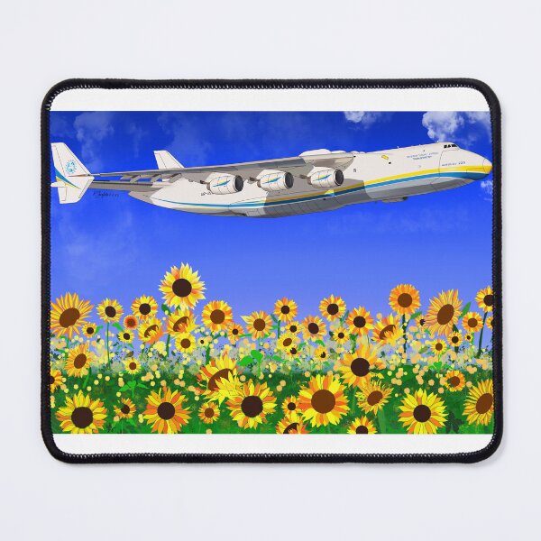 Item preview, Mighty Mryia and sunflowers. Ukrainian Antonov AN225 designed and sold by Theoldgirl900.
