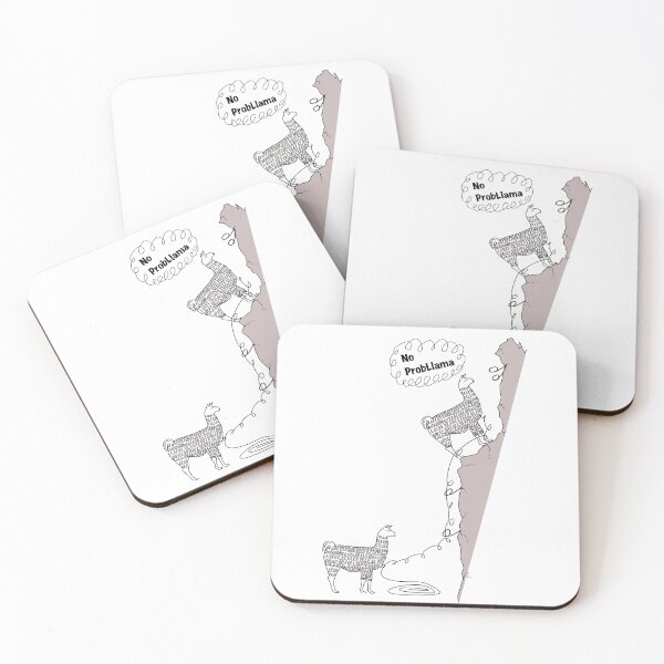 Item preview, No ProbLlama | Rock climbing Llamas designed and sold by designsbyMoiLS.