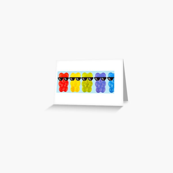 Item preview, Rainbow Edibles Gummy Bear with Sunglasses THC/Weed/Cannabis/Pot/Marijuana Design for Stoners and 420 Lovers designed and sold by SteamParliament.