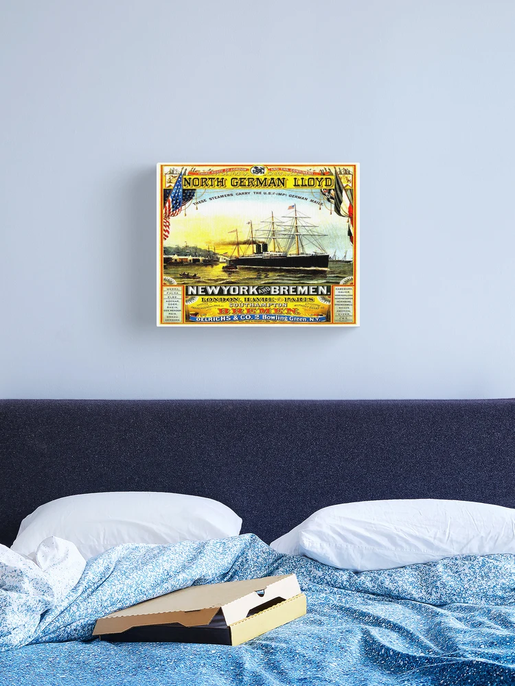 NORTH GERMAN LLOYD : Vintage S.S. Bremen Steam Ship Print