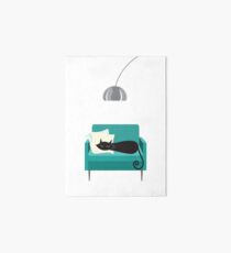 Cat Sleeping on chair Art Board