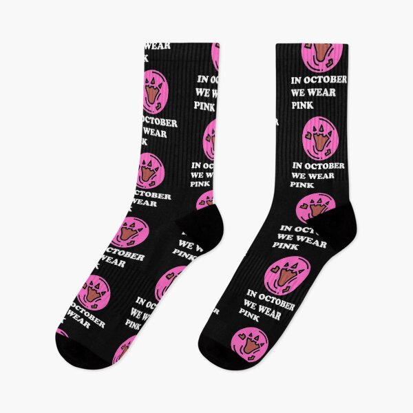 Item preview, in october we wear pink dinosaur footprints designed and sold by youthingsfind.