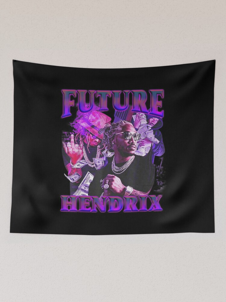 Vintage Rapper Legend 80s 90s Purple Graphic Tapestry