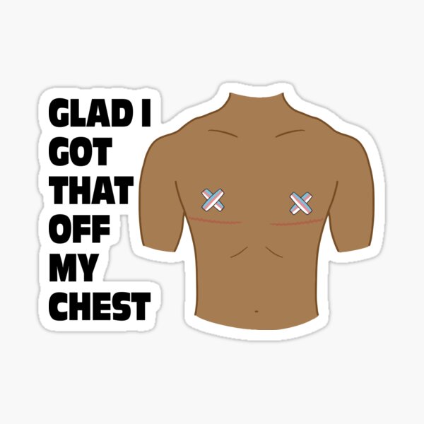 "Trans Top Surgery (MidTone)" Sticker by mayareinstein Redbubble