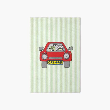 Car with cats 2 Art Board Print