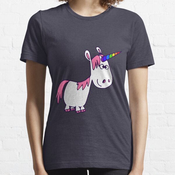 Cute Rainbow Cartoon Unicorn by Cheerful Madness!! Essential T-Shirt