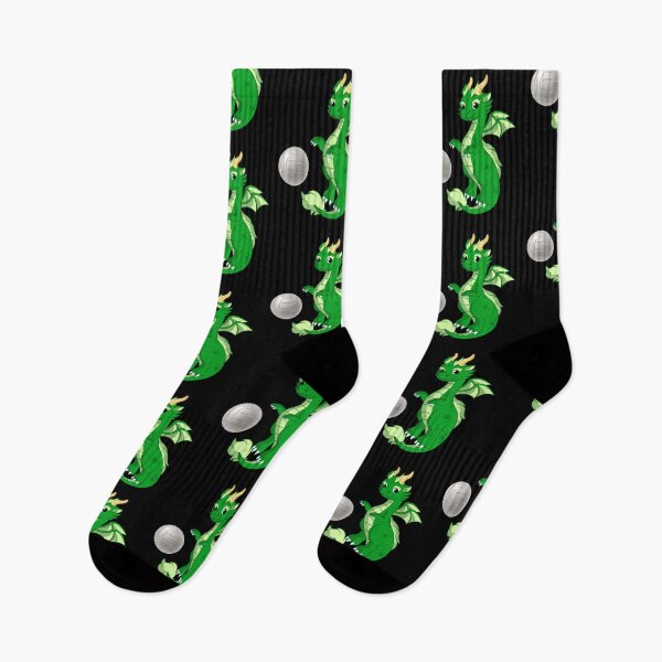 Item preview, Dragon Playing Volleyball ,Funny Good Dragon Volleyball Lovers Green Design designed and sold by pedrored369.